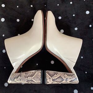 BCBG Max Azria Women's Leather Snake Mule Heels